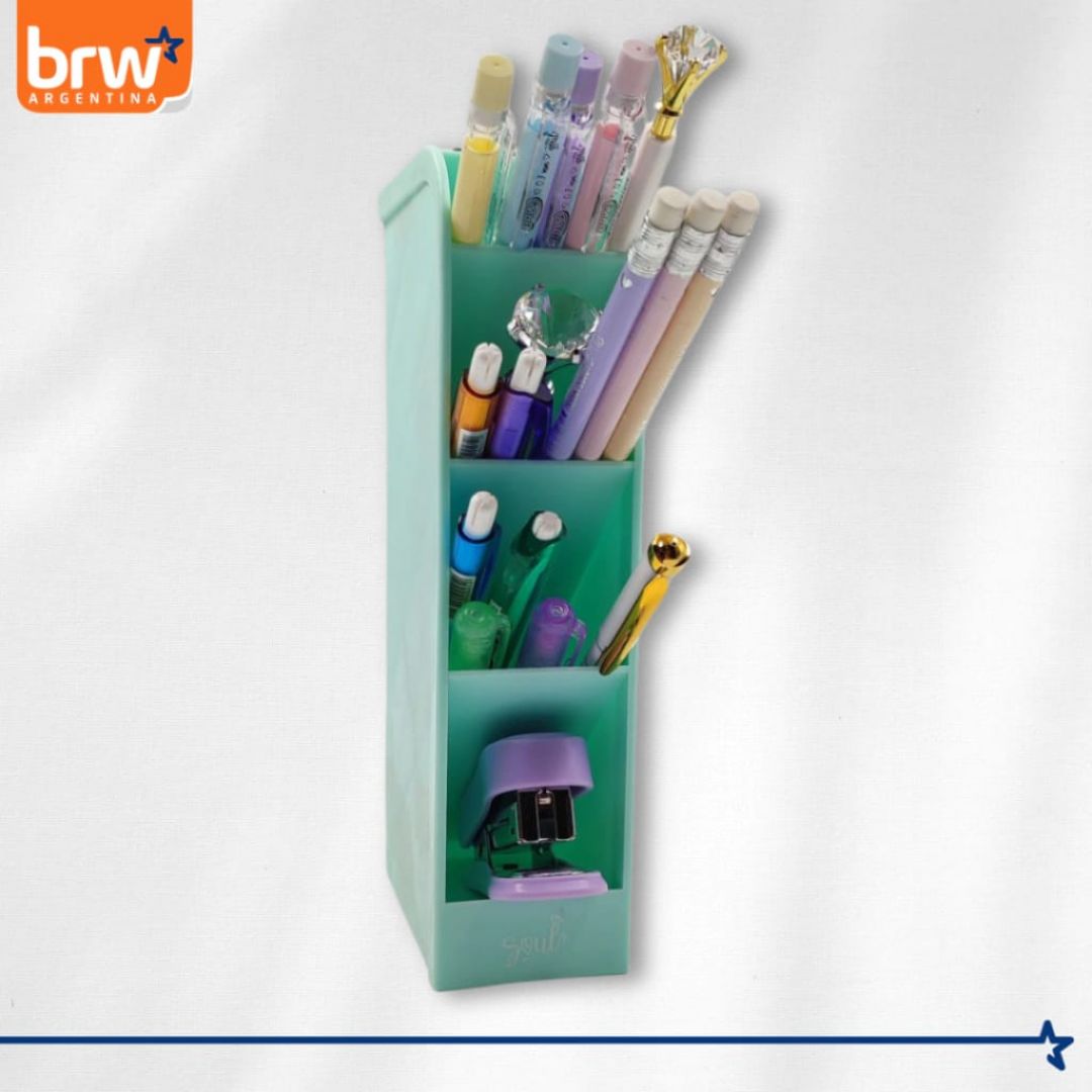 organizador-de-escritorio-5-compartimientos-verde-pastel-brw-56621