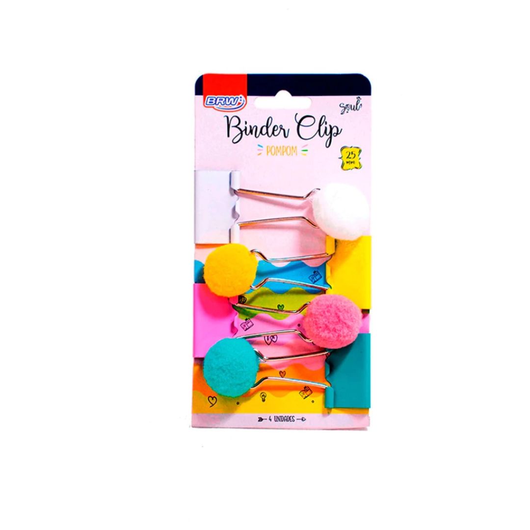 aprietapapeles-brw-pompon-25mm-blister-x4-57344